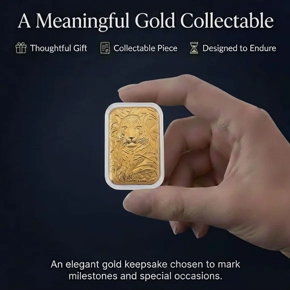 Gold Tiger Embossed Sheet 24K SOLID GOLD .. .999 - Picture 4 of 9